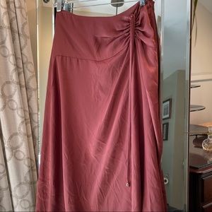 Zara Midi Skirt in Rich Burgundy